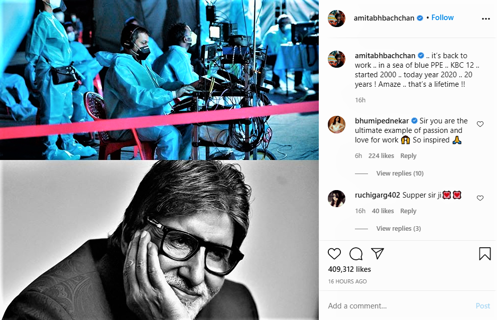 Bachchan goes to work