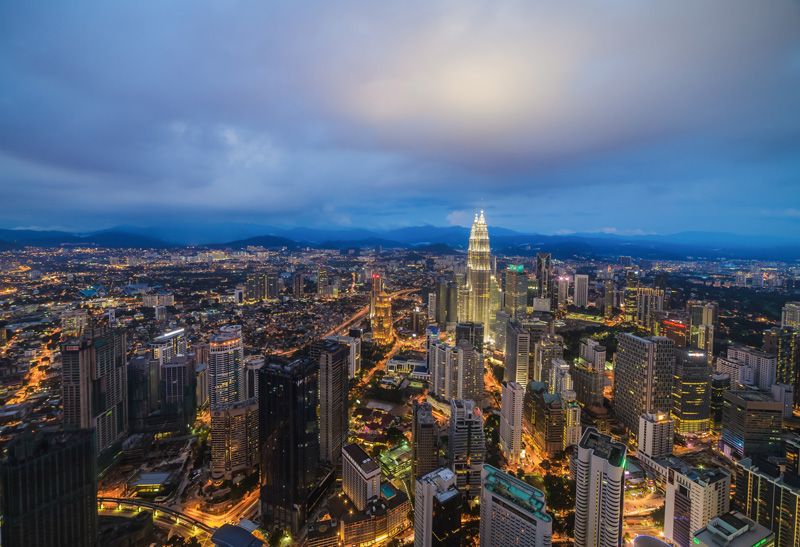 Dramatic,Scenery,Of,The,Kuala,Lumpur,City,At,Blue,Hour
