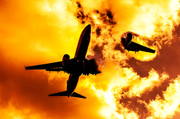 Explonding airplane