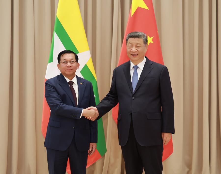 RUSSIA-MOSCOW-CHINA-XI JINPING-MYANMAR LEADER-MEETING