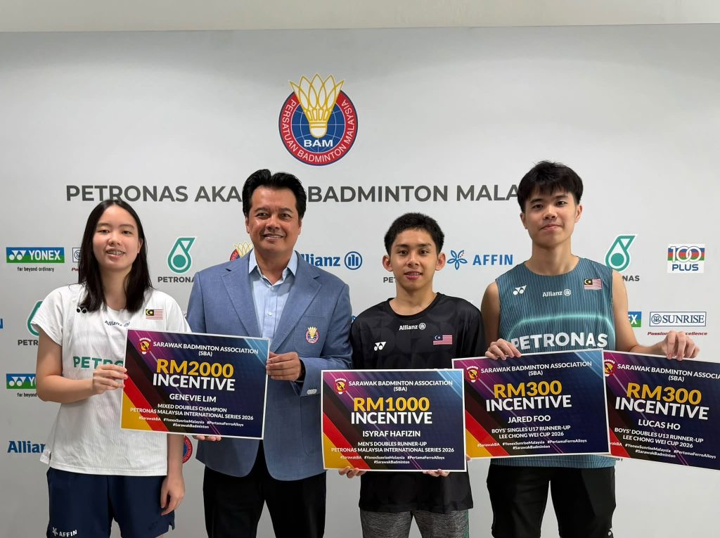 Sarawak rewards Genevie, Isyraf for international series success