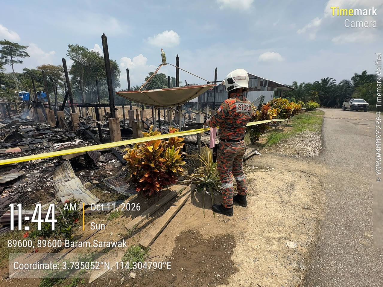 25 residents left homeless after fire destroys three longhouse units in Ulu Tinjar, Baram