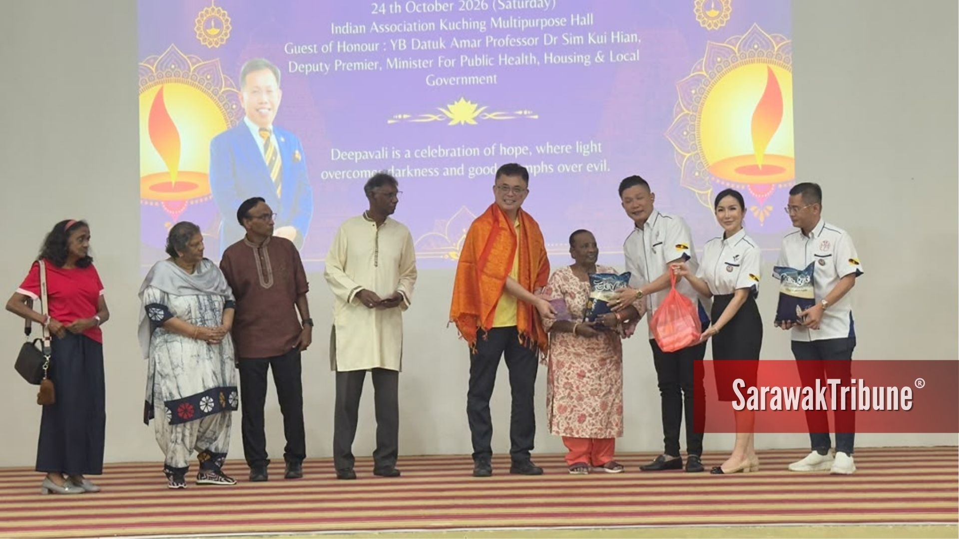60 B40 families receive Deepavali aid through Indian Association Kuching