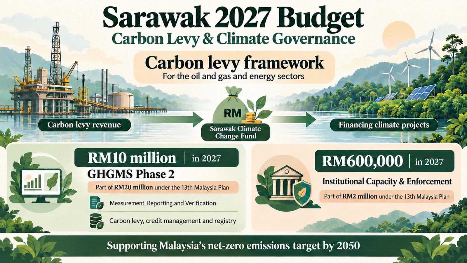 Sarawak to introduce carbon levy for oil and gas, energy sectors